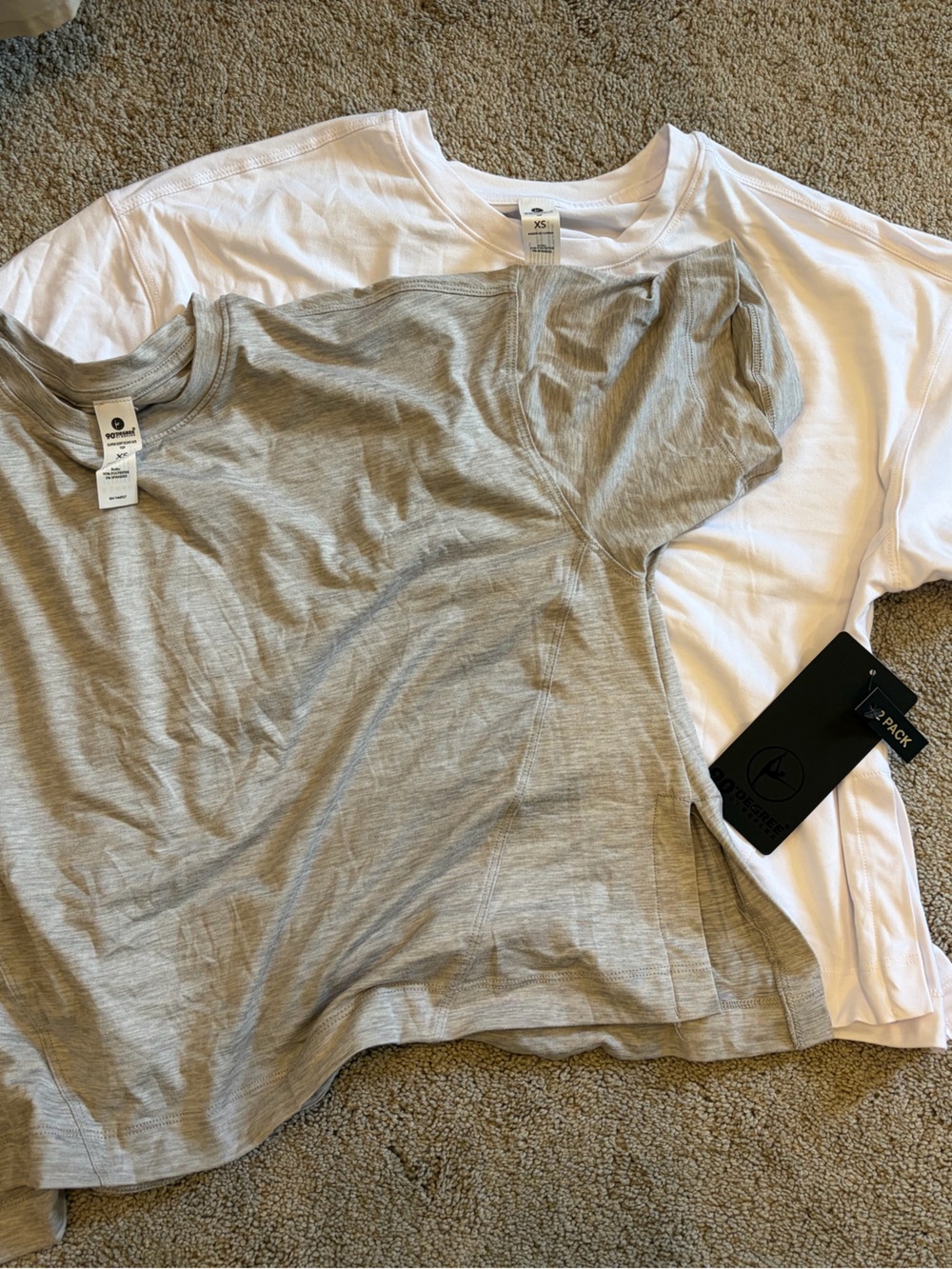 Women’s Athletic shirts- White & Light Gray